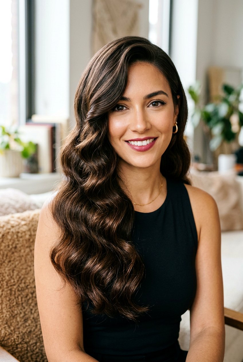 Long Retro Waves Hairstyle - 20 long hairstyle ideas for women - 20 long hairstyle ideas for women