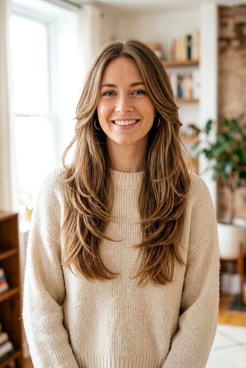 Long Shag For Straight Hair With Middle Length Layers - 20 long shag for straight hair women - 20 long shag for straight hair women