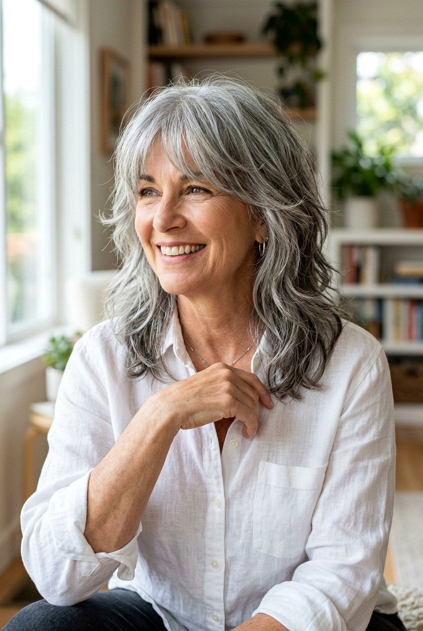 Long Shag Haircut - 20 long haircut for women over 50 - 20 long haircut for women over 50