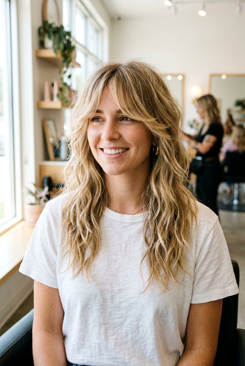 Long Shag Haircut With Curtain Bangs - 20 long thick hair with curtain bangs - 20 long thick hair with curtain bangs