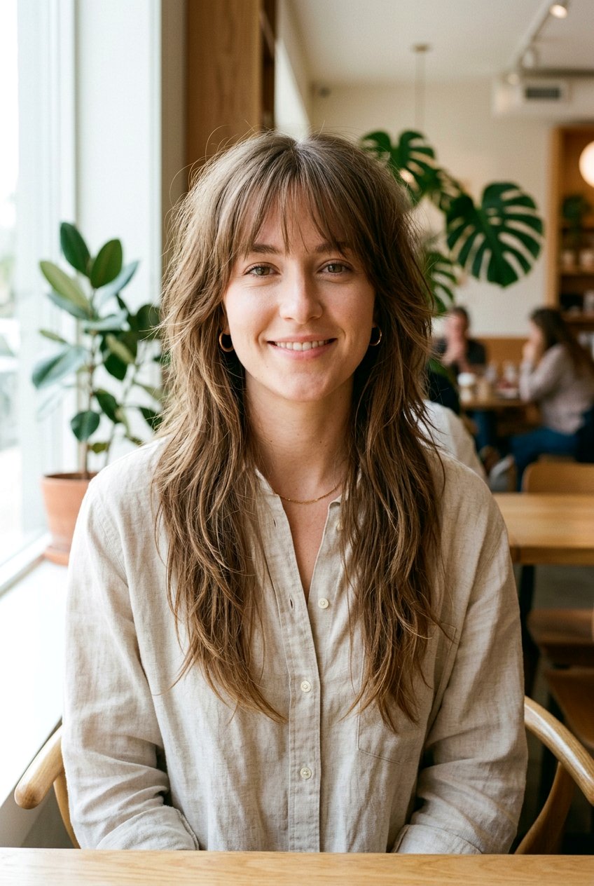 Long Shag Haircut With Wispy Bangs - 20 long shag for straight hair women - 20 long shag for straight hair women