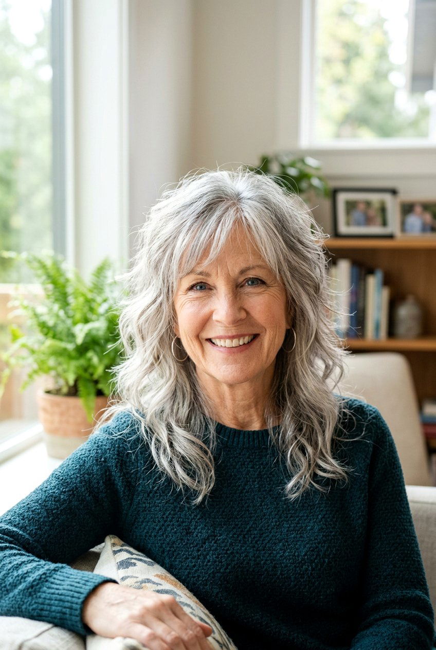 Long Shag Haircut for Women Over 60 - 20 long haircut for women over 60 - 20 long haircut for women over 60