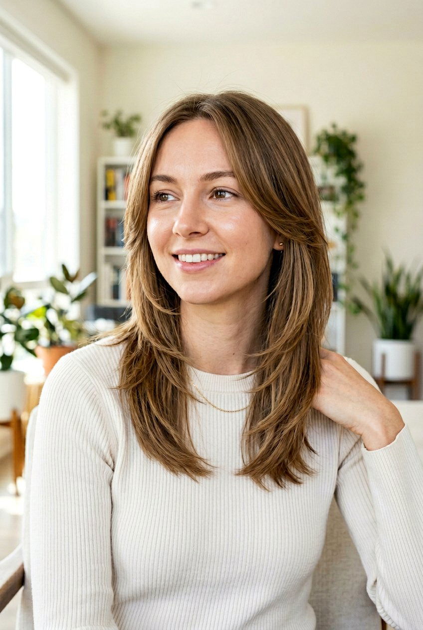 Long Shag With Face Framing Layers - 20 long shag for straight hair women - 20 long shag for straight hair women