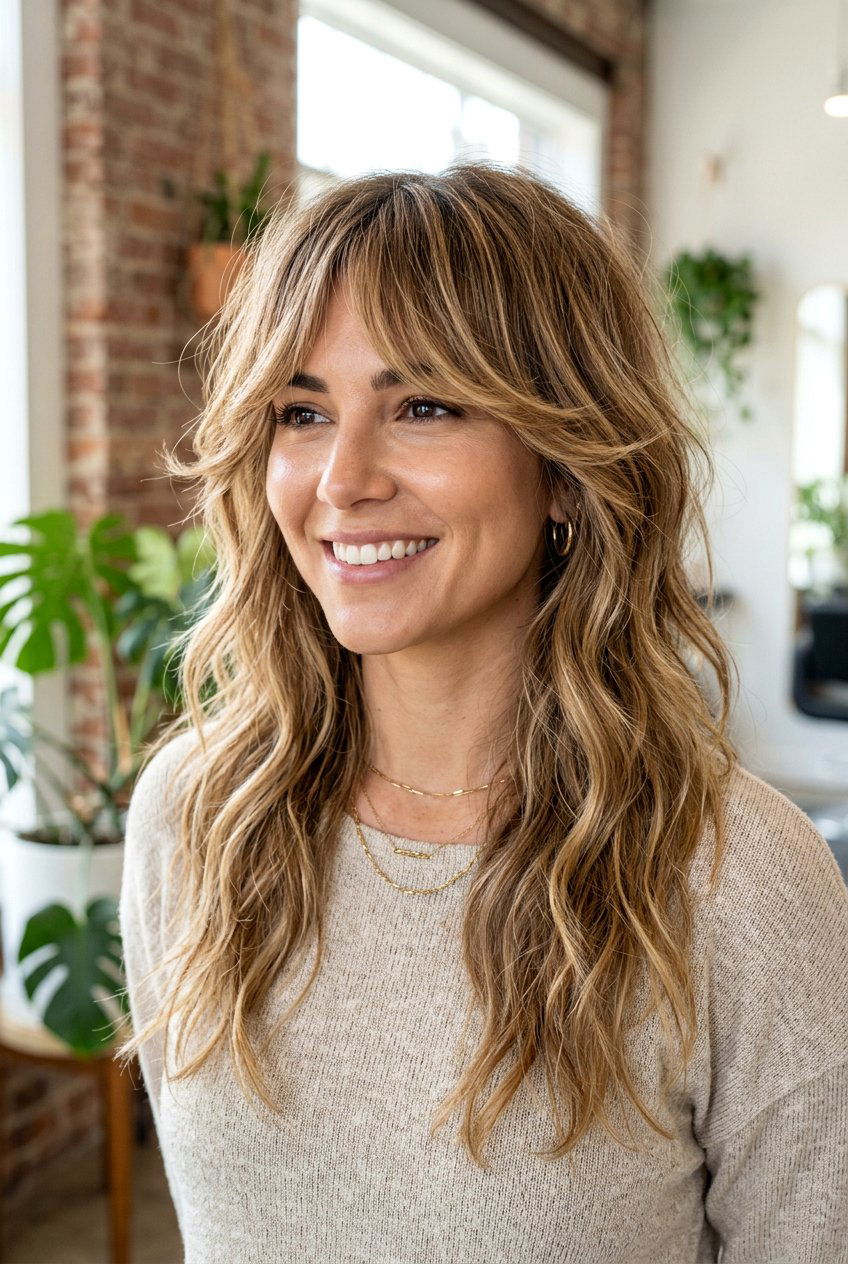 Long Shag With Face Framing Layers - 20 long shag haircut - 20 long shag haircut