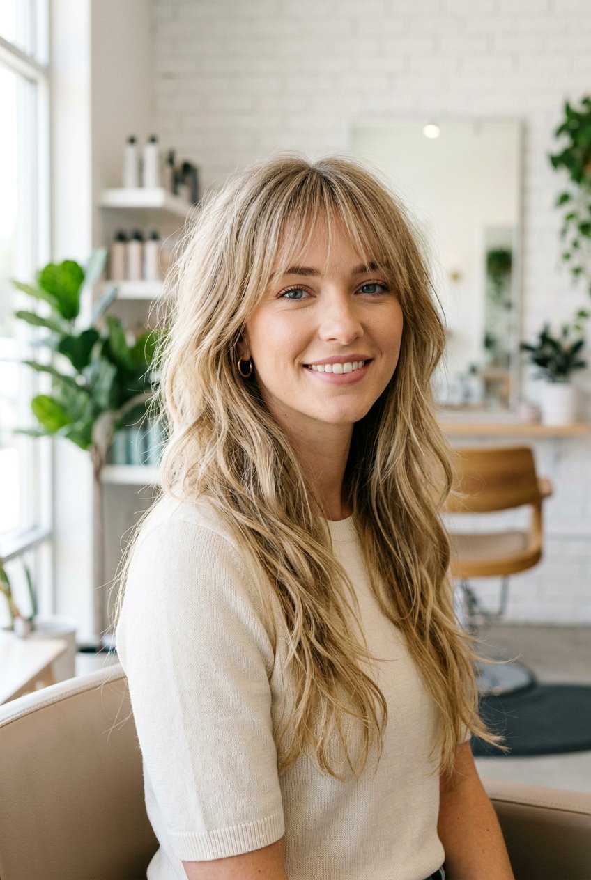 Long Shag With Wispy Bangs - 20 long shag haircut - 20 long shag haircut