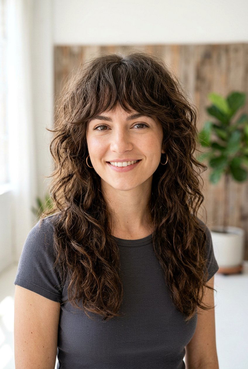 Long Shag for Frizzy Hair - 20 hairstyles for frizzy hair - 20 hairstyles for frizzy hair