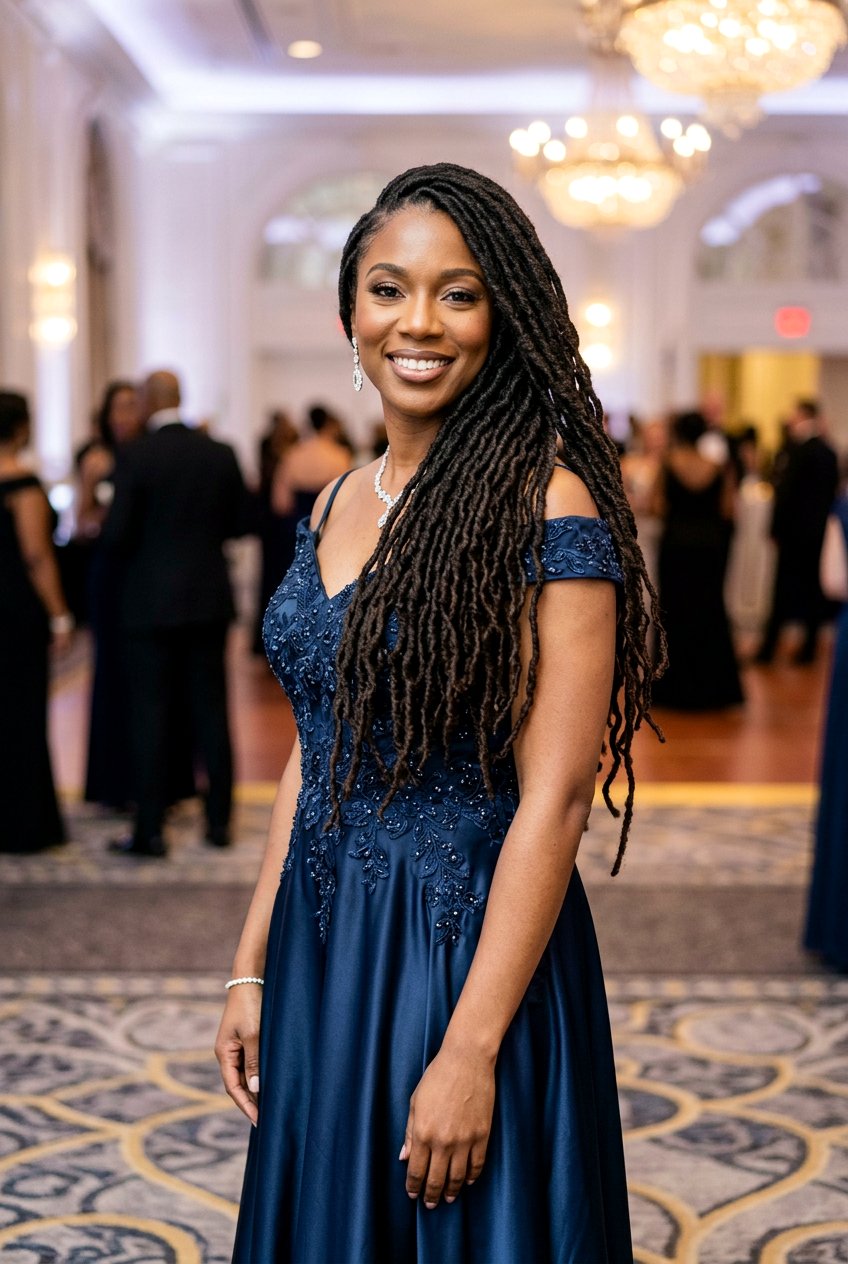 Long Side Swept Locs - 20 long loc styles for women - 20 long loc styles for women