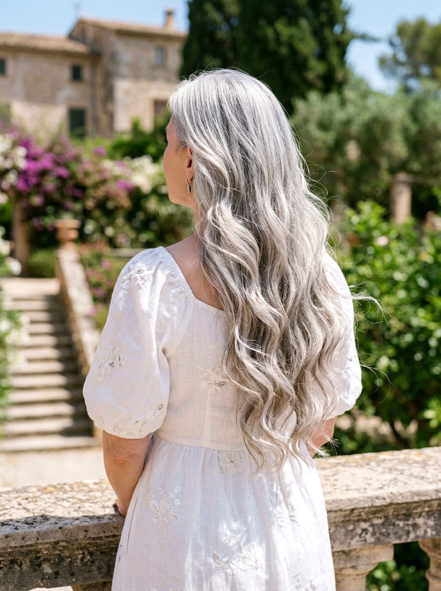 Long Silver Hair Waves - 20 trending silver hair ideas for women - 20 trending silver hair ideas for women