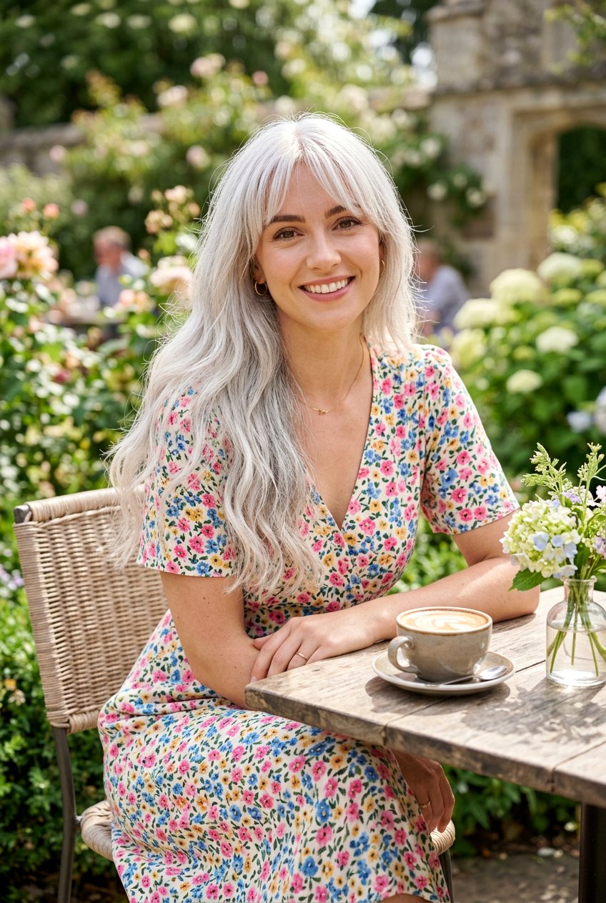Long Silver Hair With Bangs - 20 hairstyles for women with naturally gray hair - 20 hairstyles for women with naturally gray hair