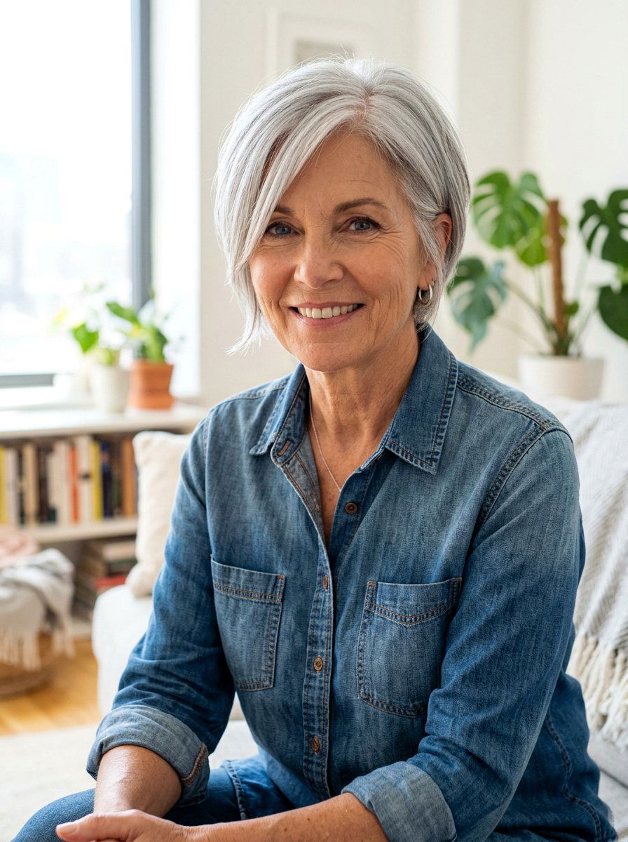 Long Silver Layered Pixie - 20 silver layered pixie for older women - 20 silver layered pixie for older women