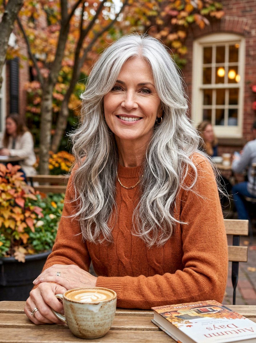 Long Silver Layers - 20 classy silver hairstyle ideas - 20 classy silver hairstyle ideas