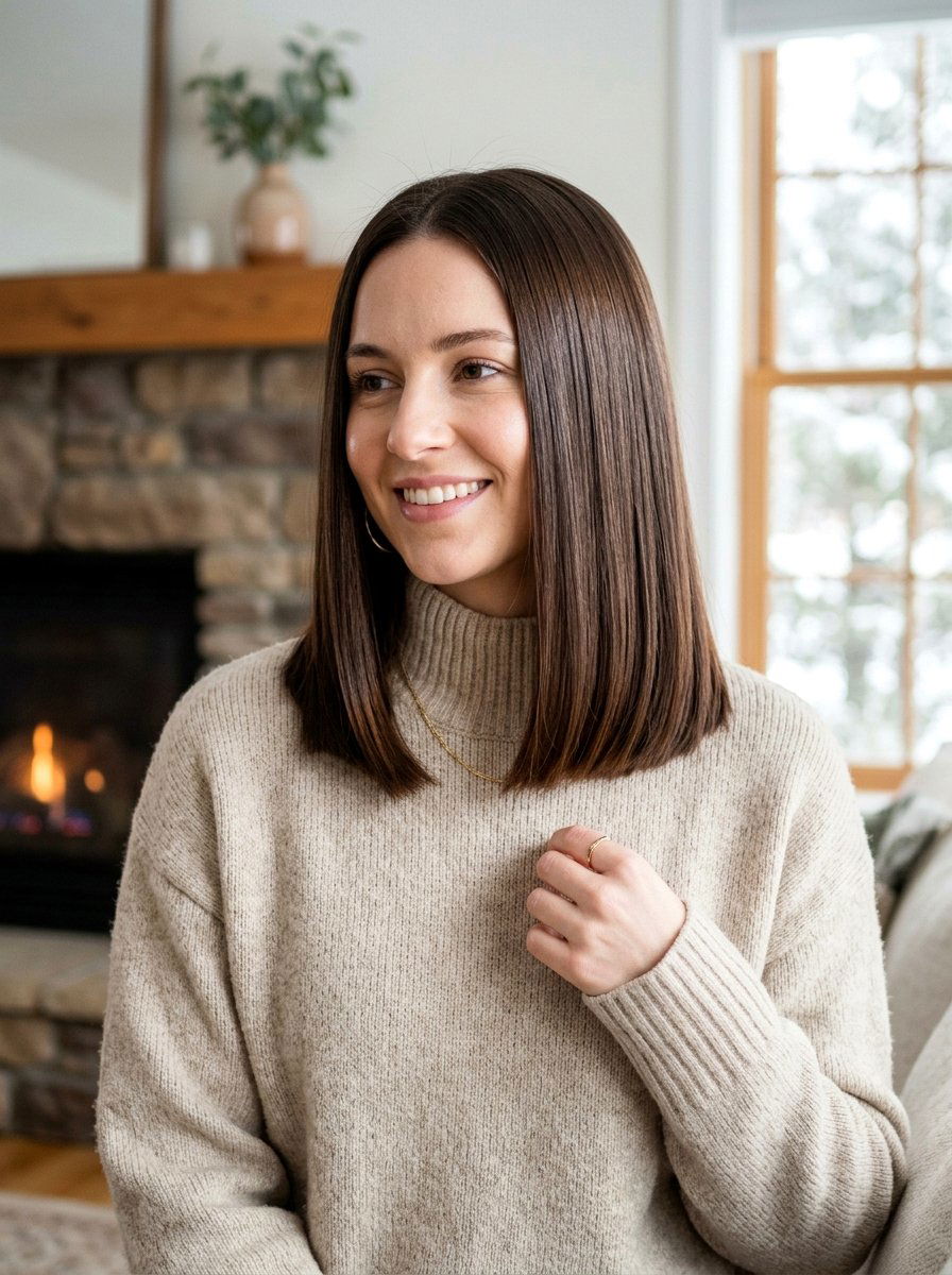 Long Sleek Bob - 20 glossy sleek bob with shine - 20 glossy sleek bob with shine