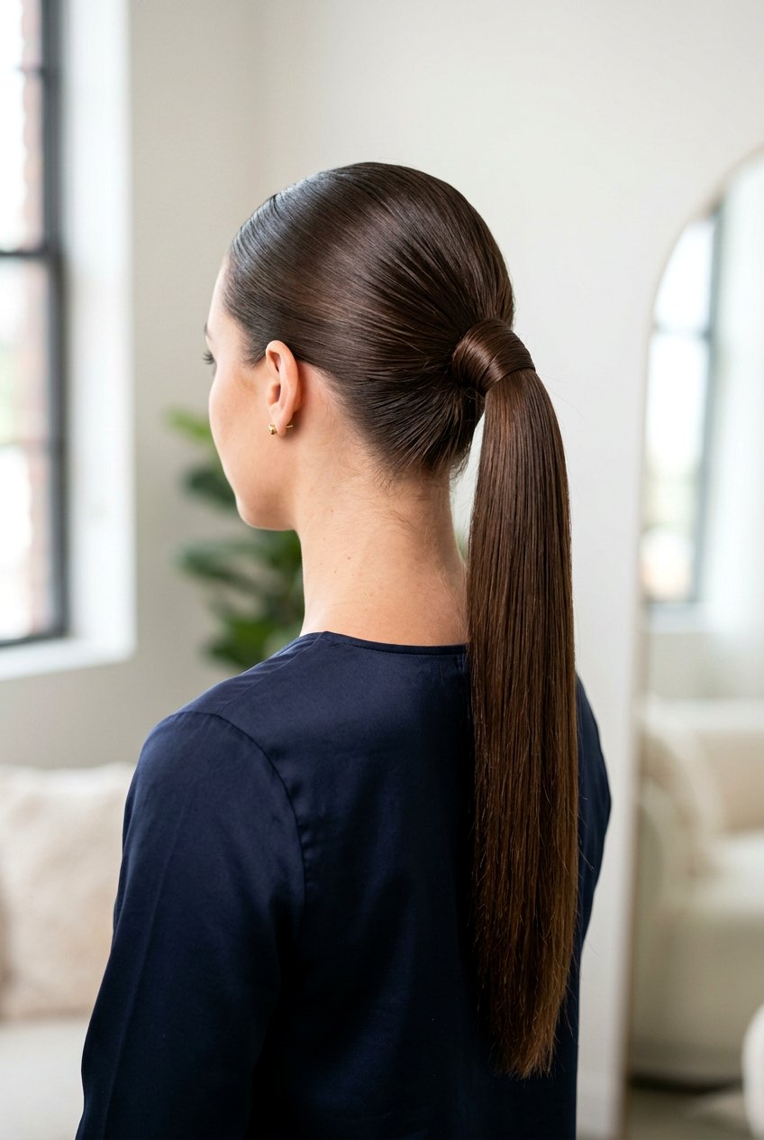 Long Sleek Ponytail Hairstyle - 20 long hairstyle ideas for women - 20 long hairstyle ideas for women