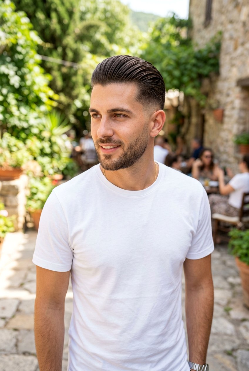 Long Slick Back With Fade - 20 men long slick back haircut - 20 men long slick back haircut