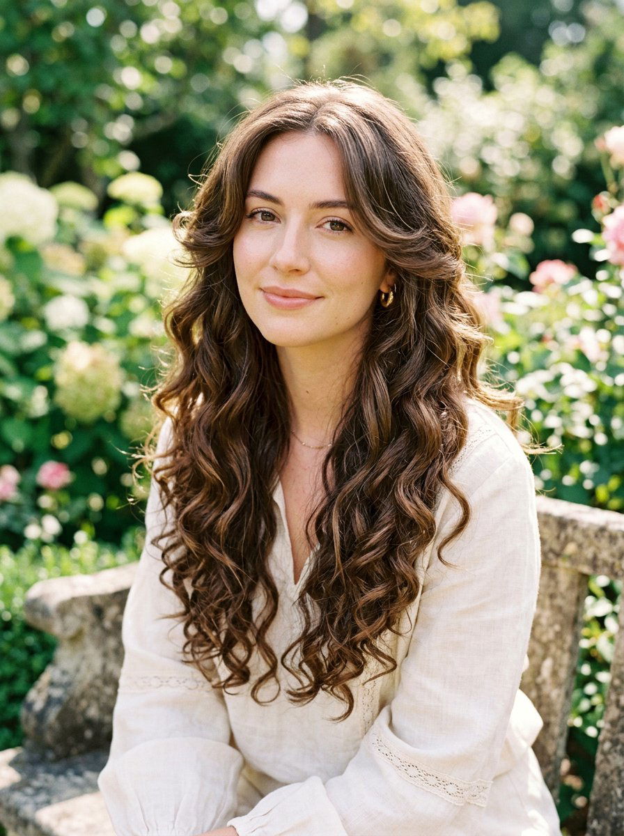 Long Soft Girl Curls With Face Framing Layers - 20 soft girl curls hairstyle - 20 soft girl curls hairstyle