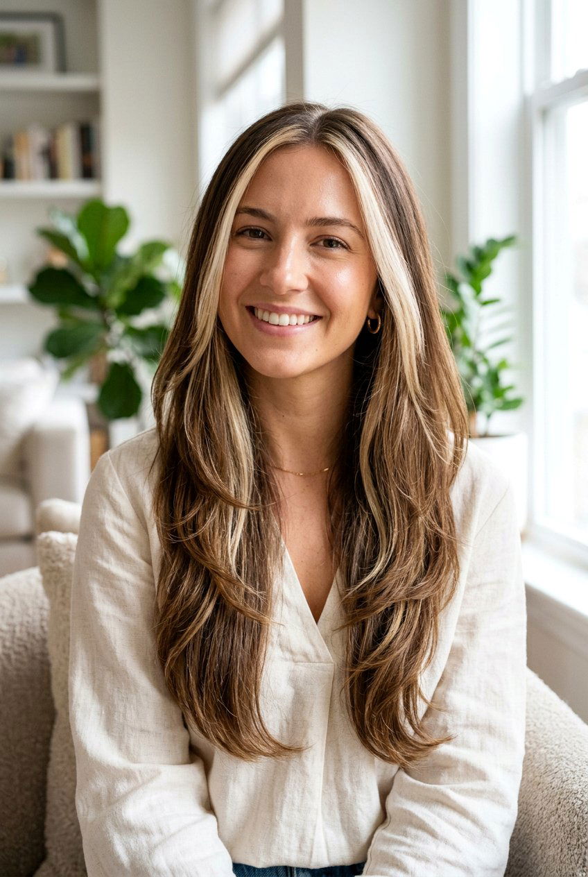 Long Soft Layers With Face Framing Highlights - 20 long hair with soft layers - 20 long hair with soft layers