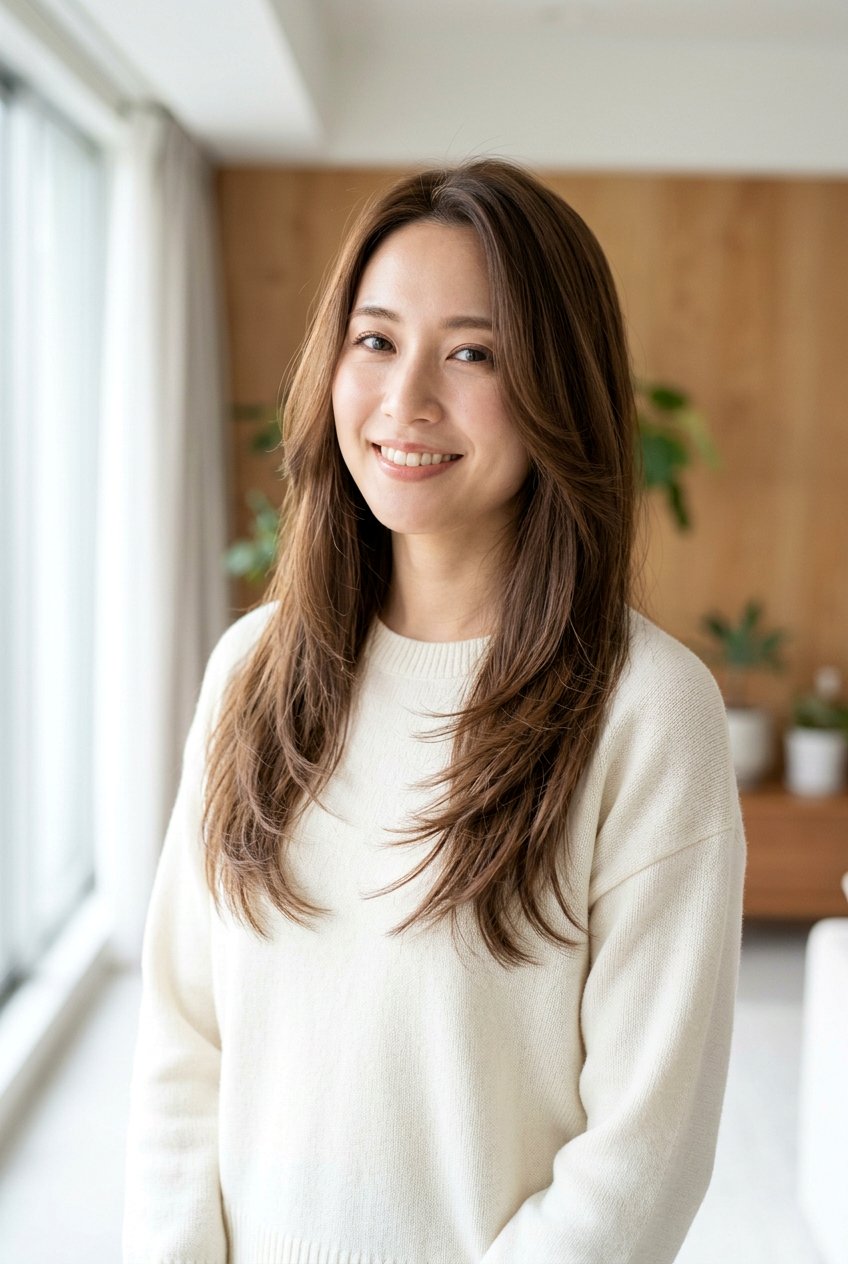 Long Soft Layers With Feathered Ends - 20 long hair with soft layers - 20 long hair with soft layers