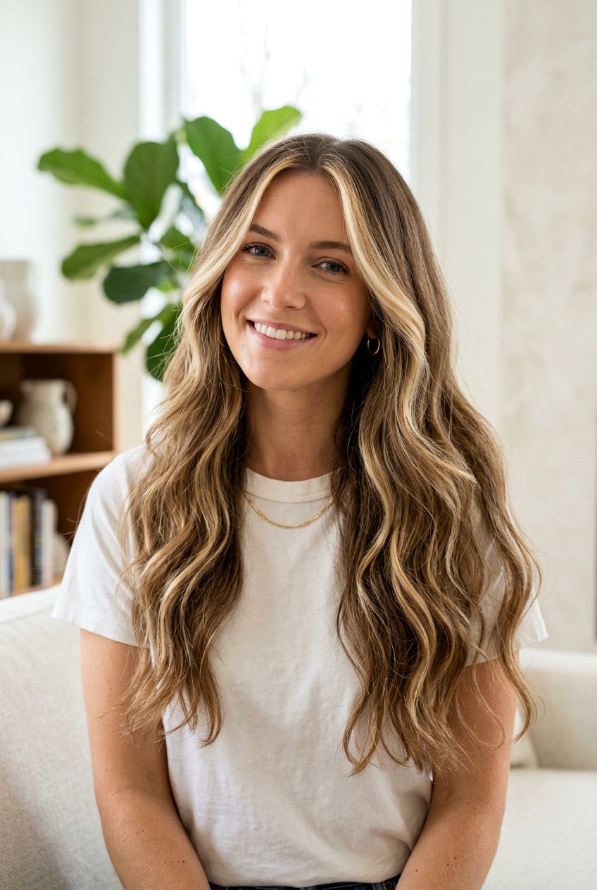 Long Soft Layers With Money Piece Highlights - 20 fresh spring haircut ideas - 20 fresh spring haircut ideas