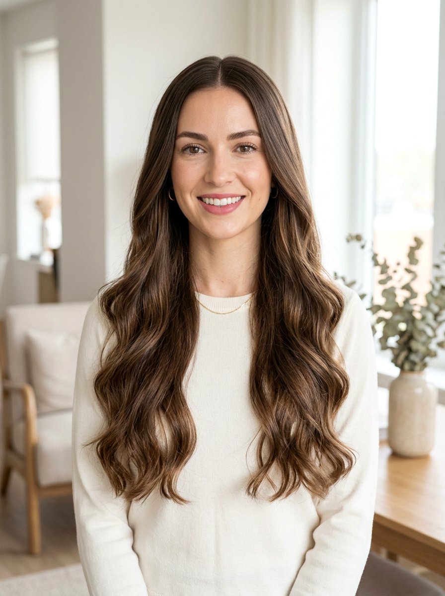 Long Soft Waves With Center Part - 20 soft wave haircut for long hair - 20 soft wave haircut for long hair