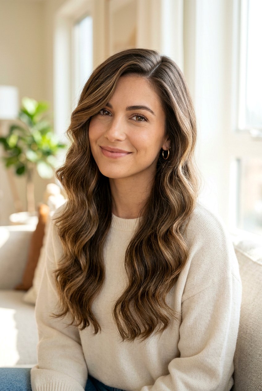 Long Soft Waves With Deep Side Part - 20 long haircut with deep side part - 20 long haircut with deep side part