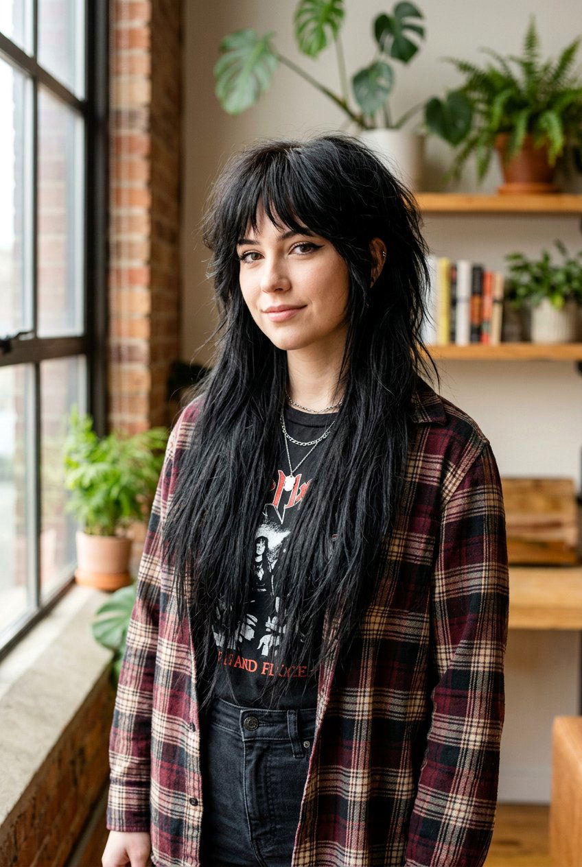 Long Straight Emo Wolf Cut - 20 emo wolf cut for straight hair - 20 emo wolf cut for straight hair