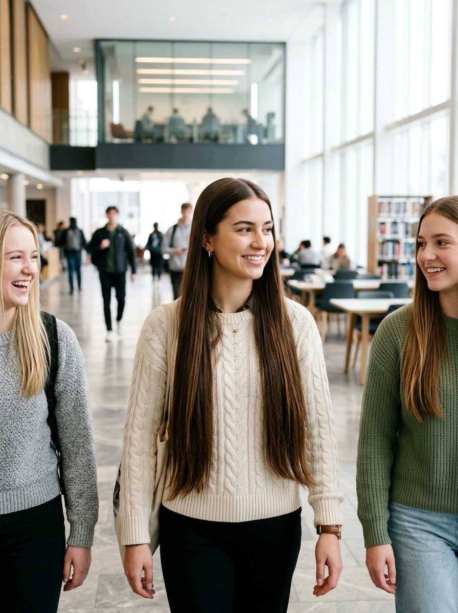 Long Straight Hair - 20 college girls polished internship hairstyle - 20 college girls polished internship hairstyle