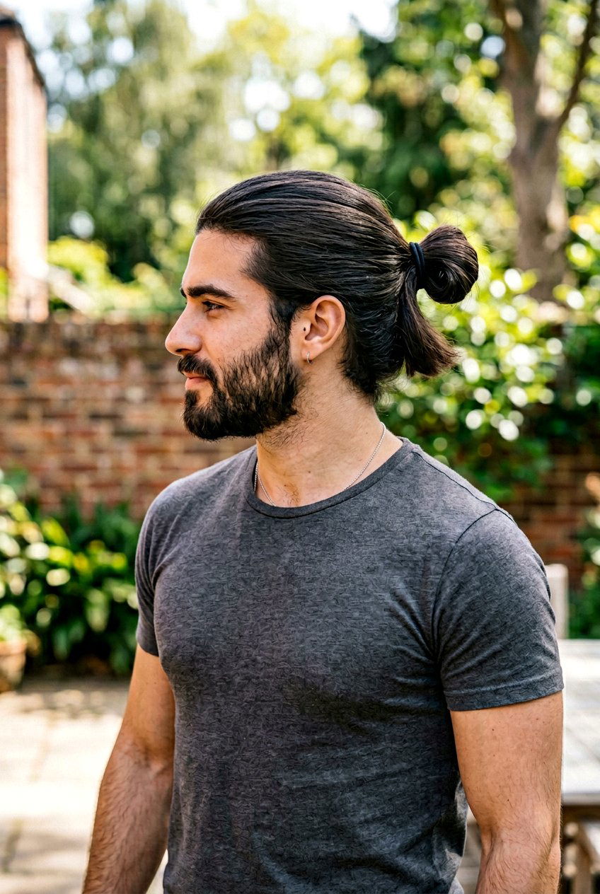 Long Straight Hair Man Bun - 20 long straight hairstyles for men - 20 long straight hairstyles for men