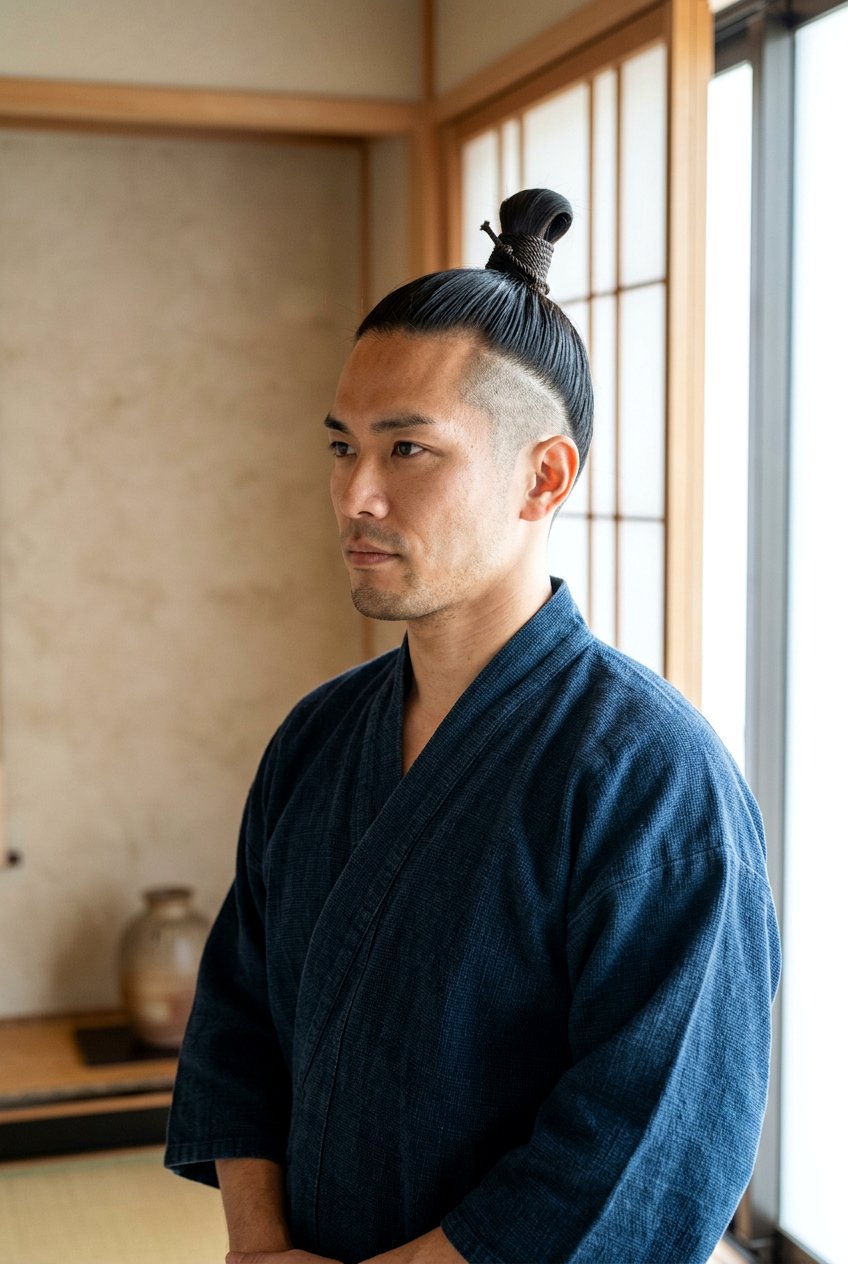 Long Straight Hair Samurai Knot - 20 long straight hairstyles for men - 20 long straight hairstyles for men