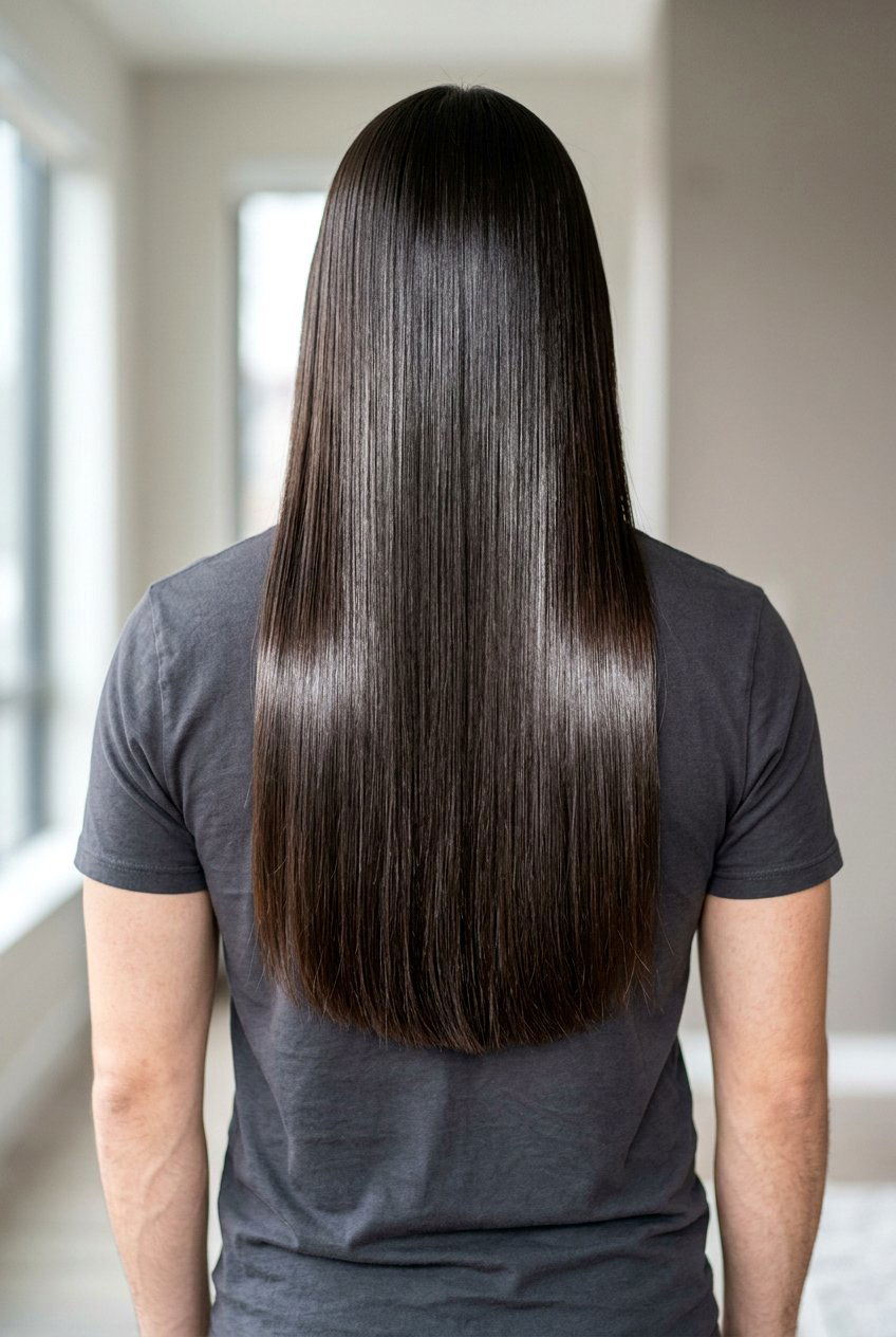 Long Straight Hair Sleek And Shiny - 20 long straight hairstyles for men - 20 long straight hairstyles for men