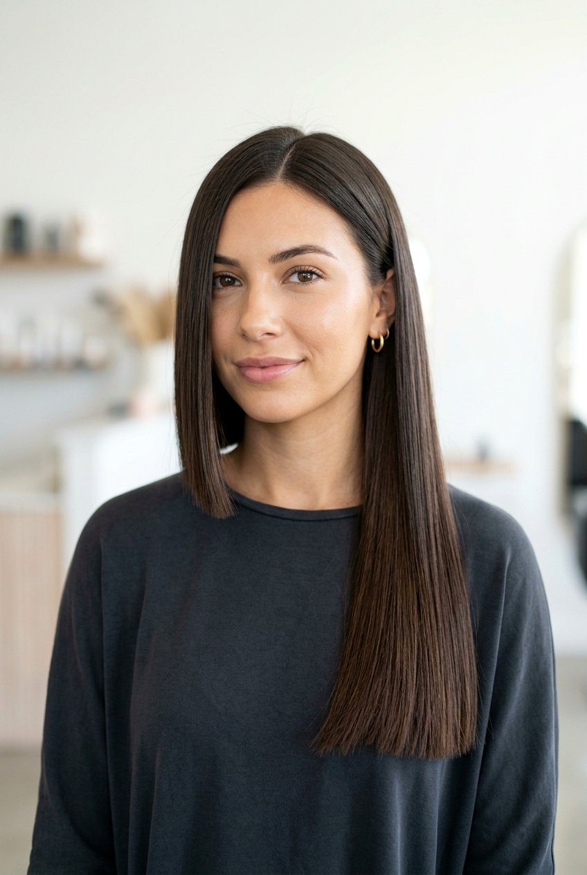 Long Straight Hair With Asymmetrical Cut - 20 straight hairstyles for long hair - 20 straight hairstyles for long hair