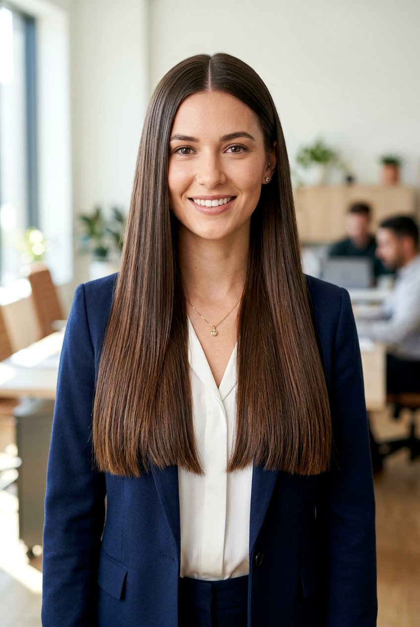 Long Straight Hair With Center Part - 20 long haircut with center part - 20 long haircut with center part