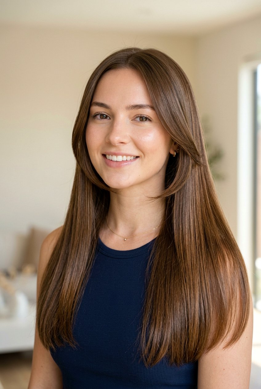 Long Straight Hair With Chin Length Face Framing Layers - 20 long straight haircut with face framing layers - 20 long straight haircut with face framing layers