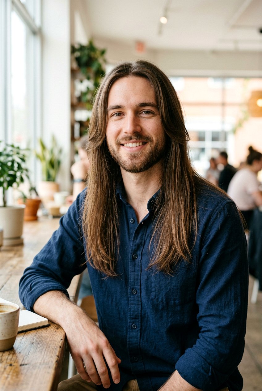 Long Straight Hair With Face Framing Layers - 20 long straight hairstyles for men - 20 long straight hairstyles for men