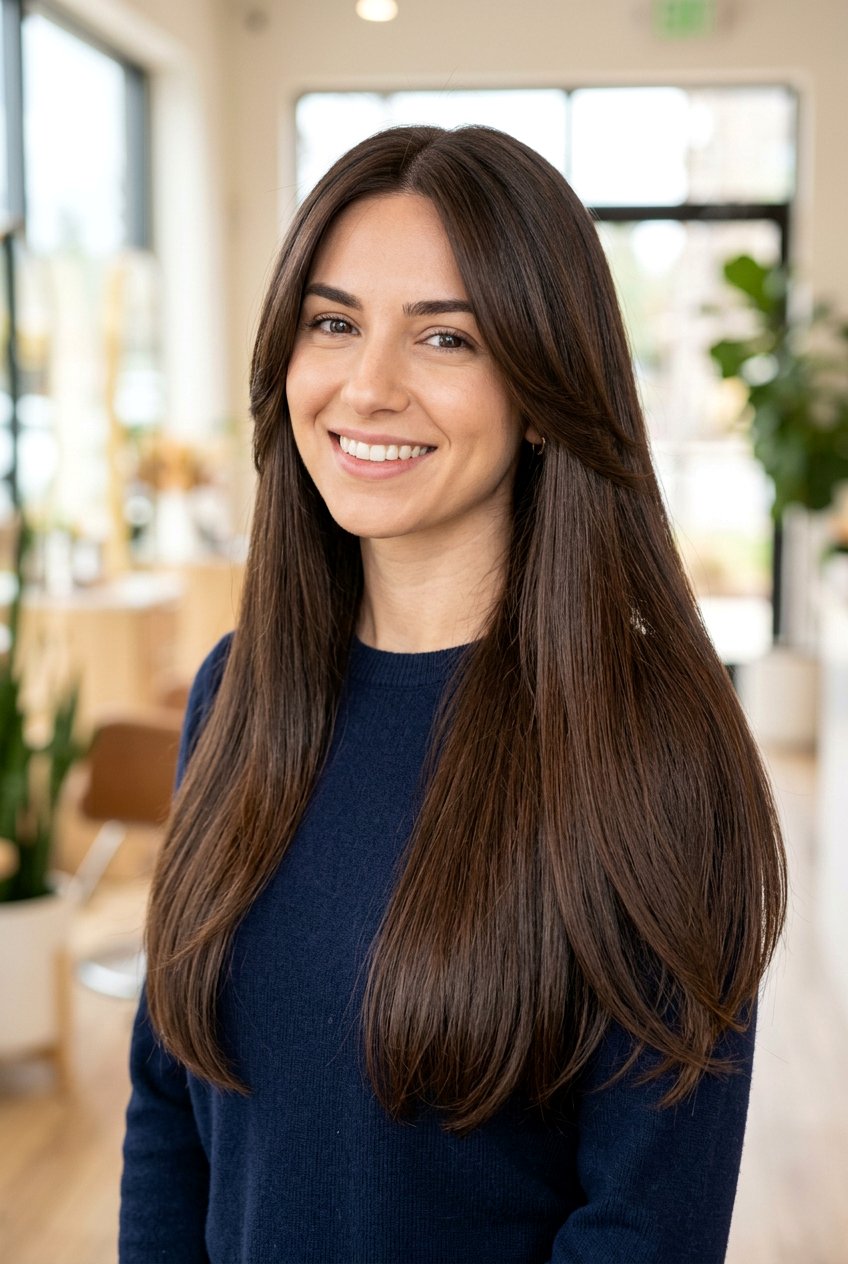 Long Straight Hair With Face Framing Layers For Thick Hair - 20 long straight haircut with face framing layers - 20 long straight haircut with face framing layers