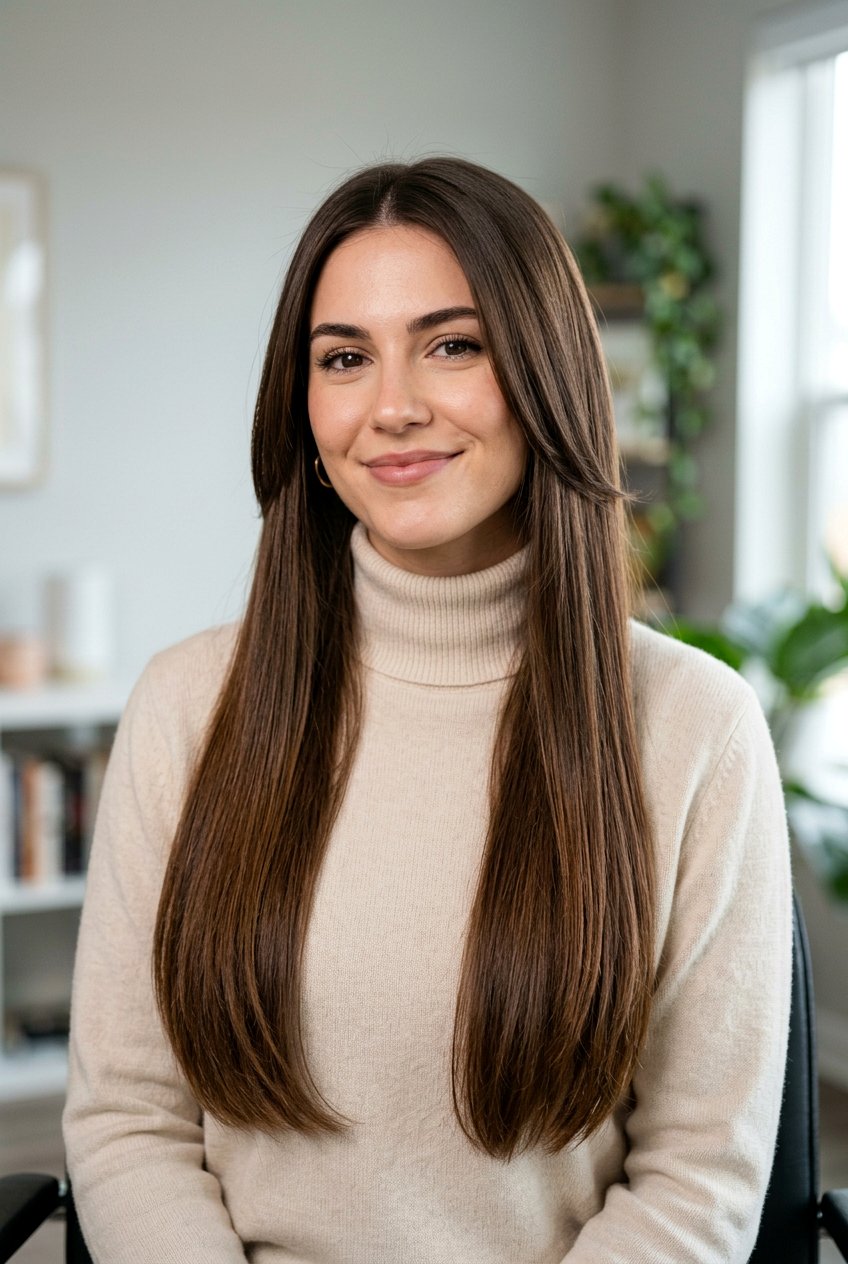 20 Gorgeous Long Straight Haircut With Face Framing Layers