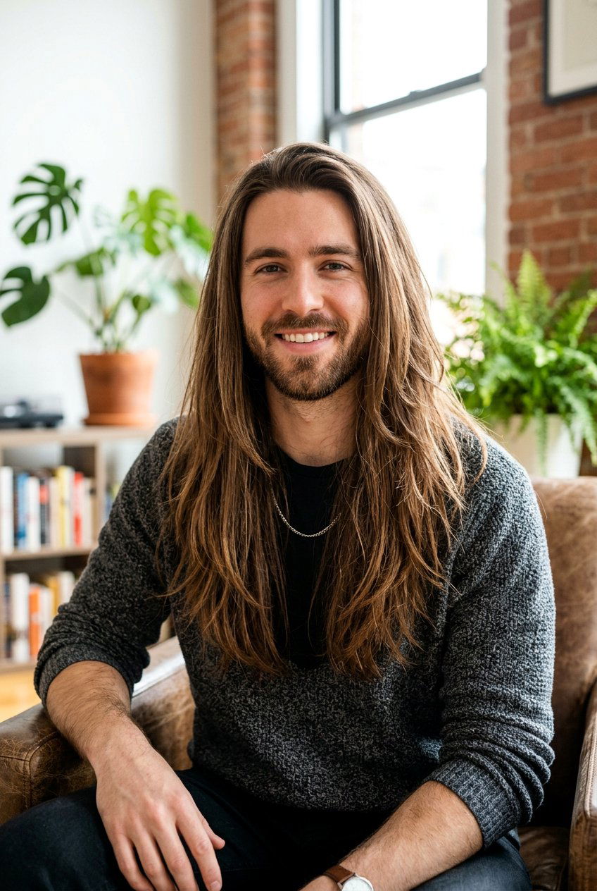 Long Straight Hair With Layers - 20 long straight hairstyles for men - 20 long straight hairstyles for men