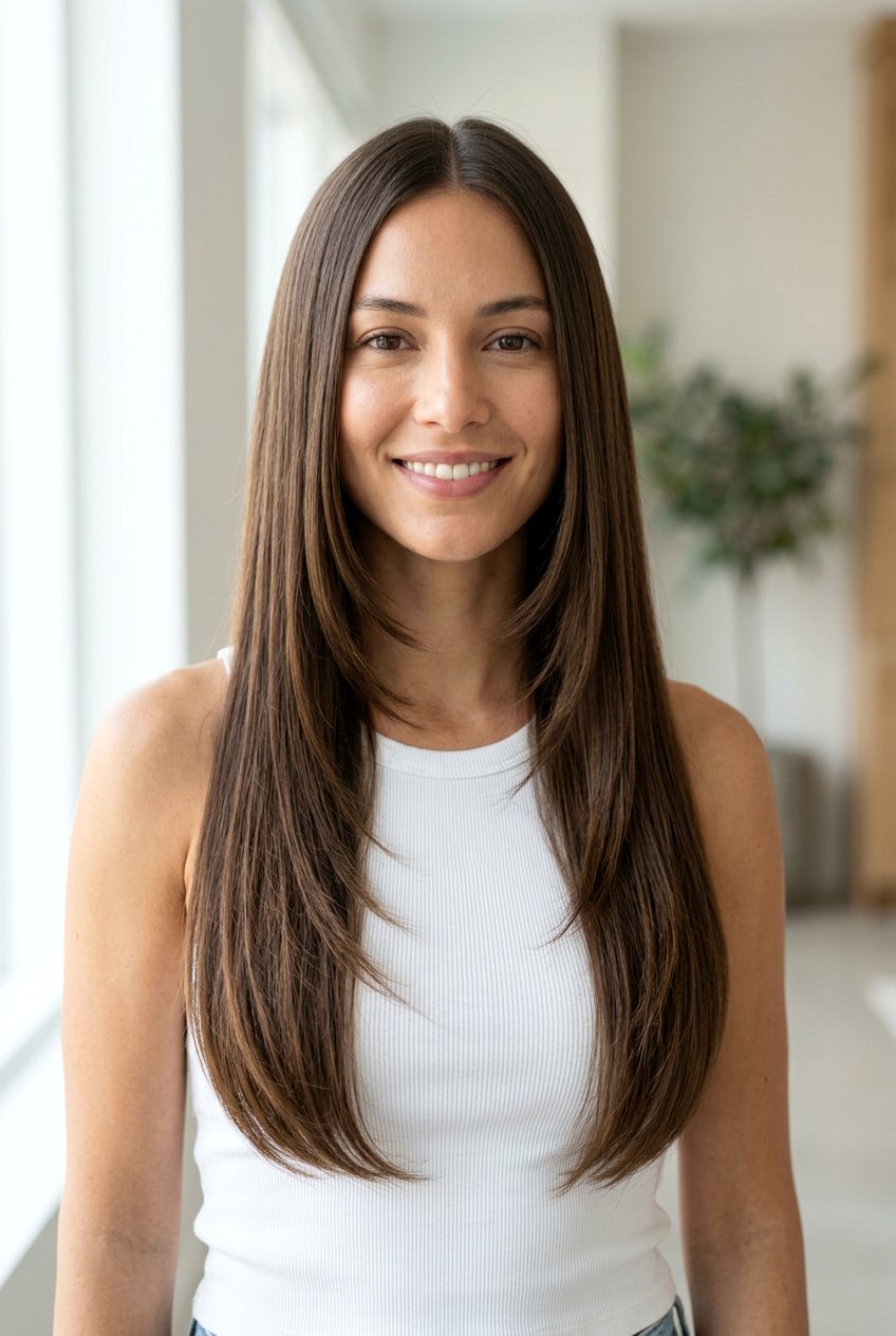 Long Straight Hair With Long Face Framing Layers - 20 long straight haircut with face framing layers - 20 long straight haircut with face framing layers