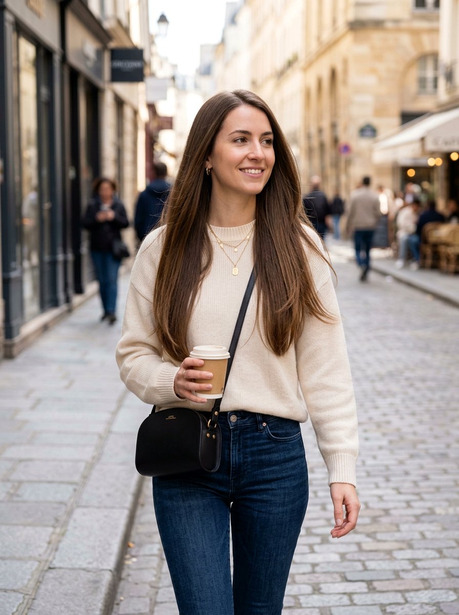 Long Straight Hair With Subtle Layers - 20 polished straight haircut for women - 20 polished straight haircut for women