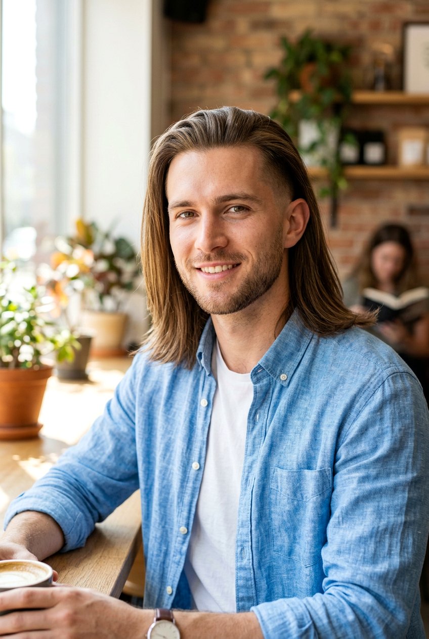 Long Straight Hair With Tapered Sides - 20 long straight hairstyles for men - 20 long straight hairstyles for men