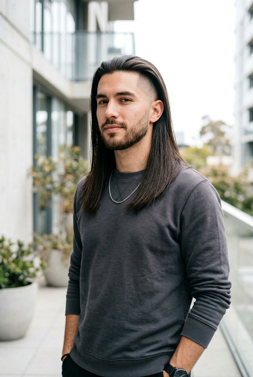 Long Straight Hair With Undercut - 20 long straight hairstyles for men - 20 long straight hairstyles for men