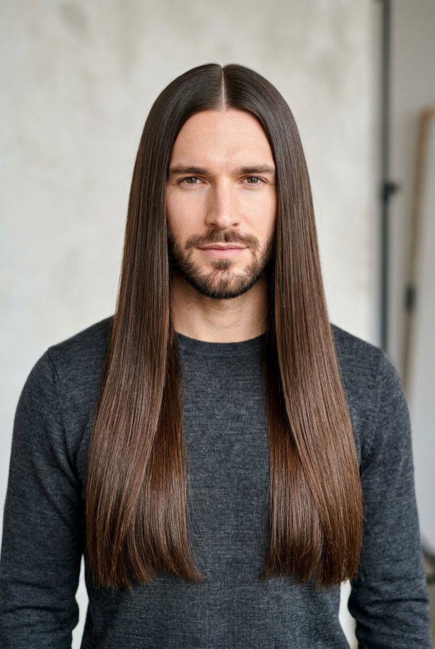 Long Straight Hair - 20 long hairstyles for men - 20 long hairstyles for men