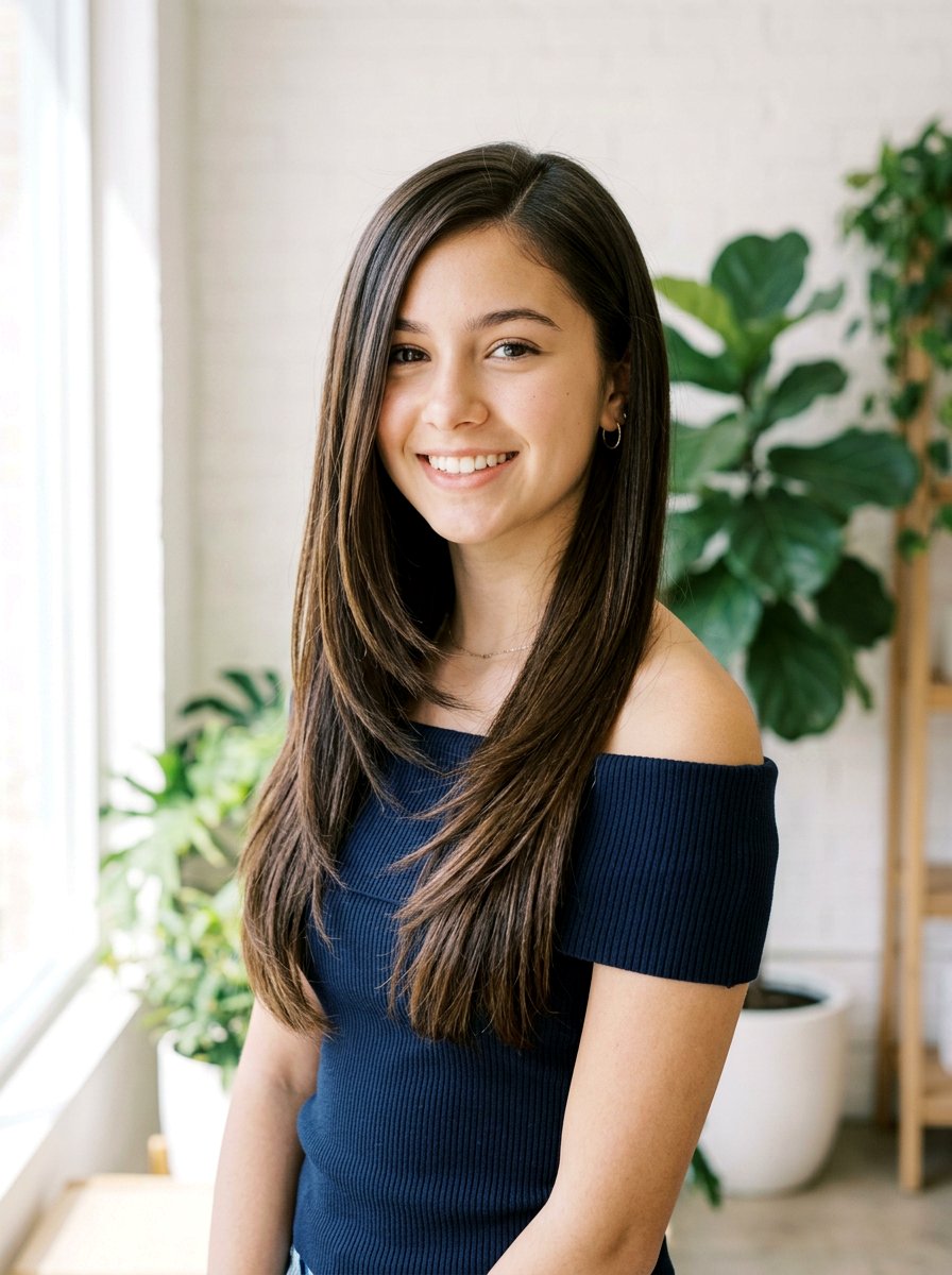 20 Flattering Long Straight Layers Haircut Ideas for Teens