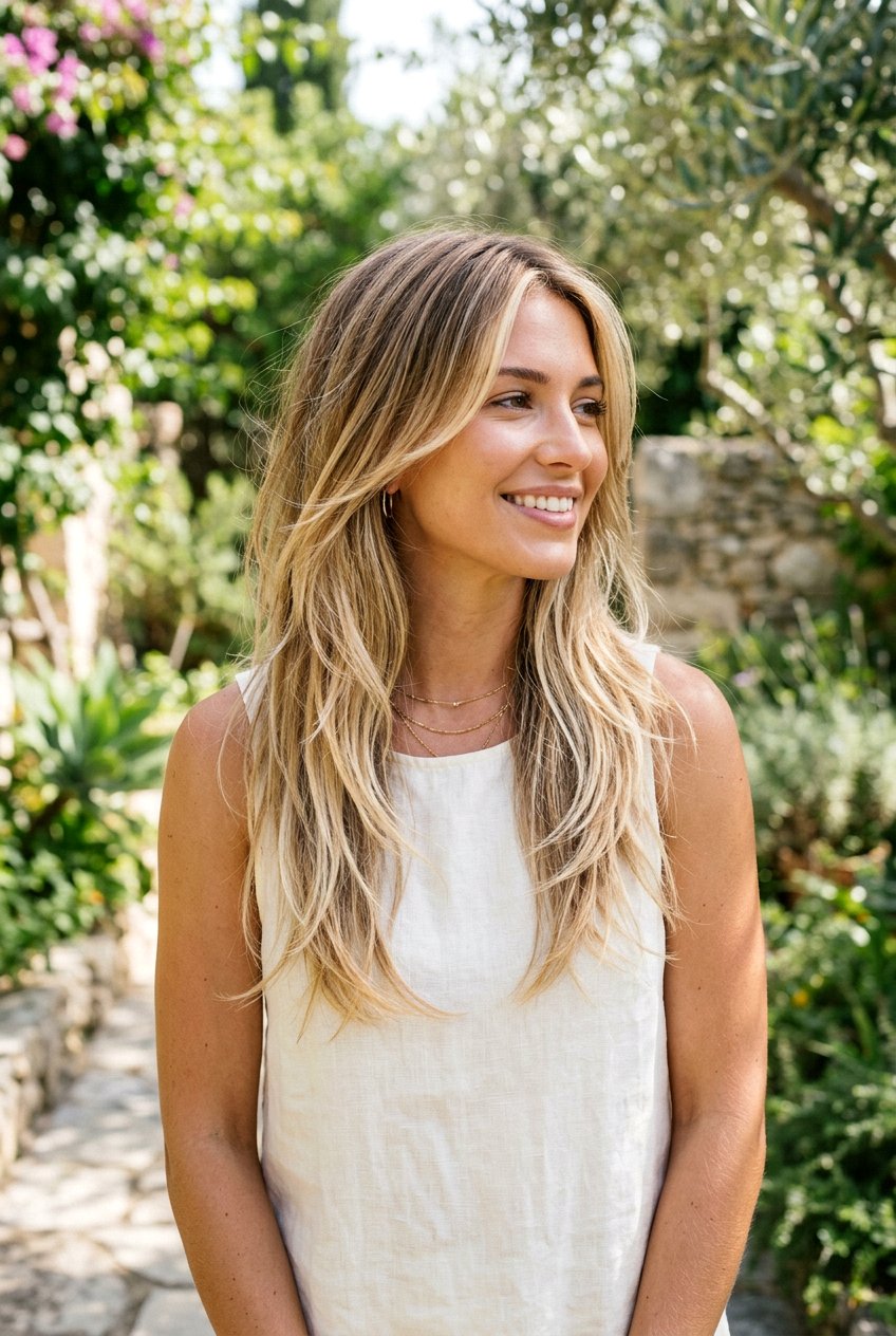 Long Straight Shag With Blonde Balayage - 20 long shag for straight hair women - 20 long shag for straight hair women