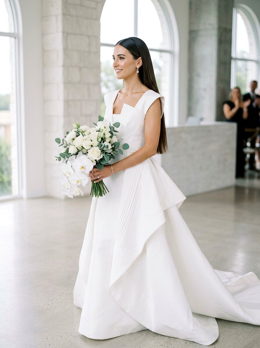 Long Straight Wedding Hair - 20 wedding hairstyles for outdoor ceremony - 20 wedding hairstyles for outdoor ceremony