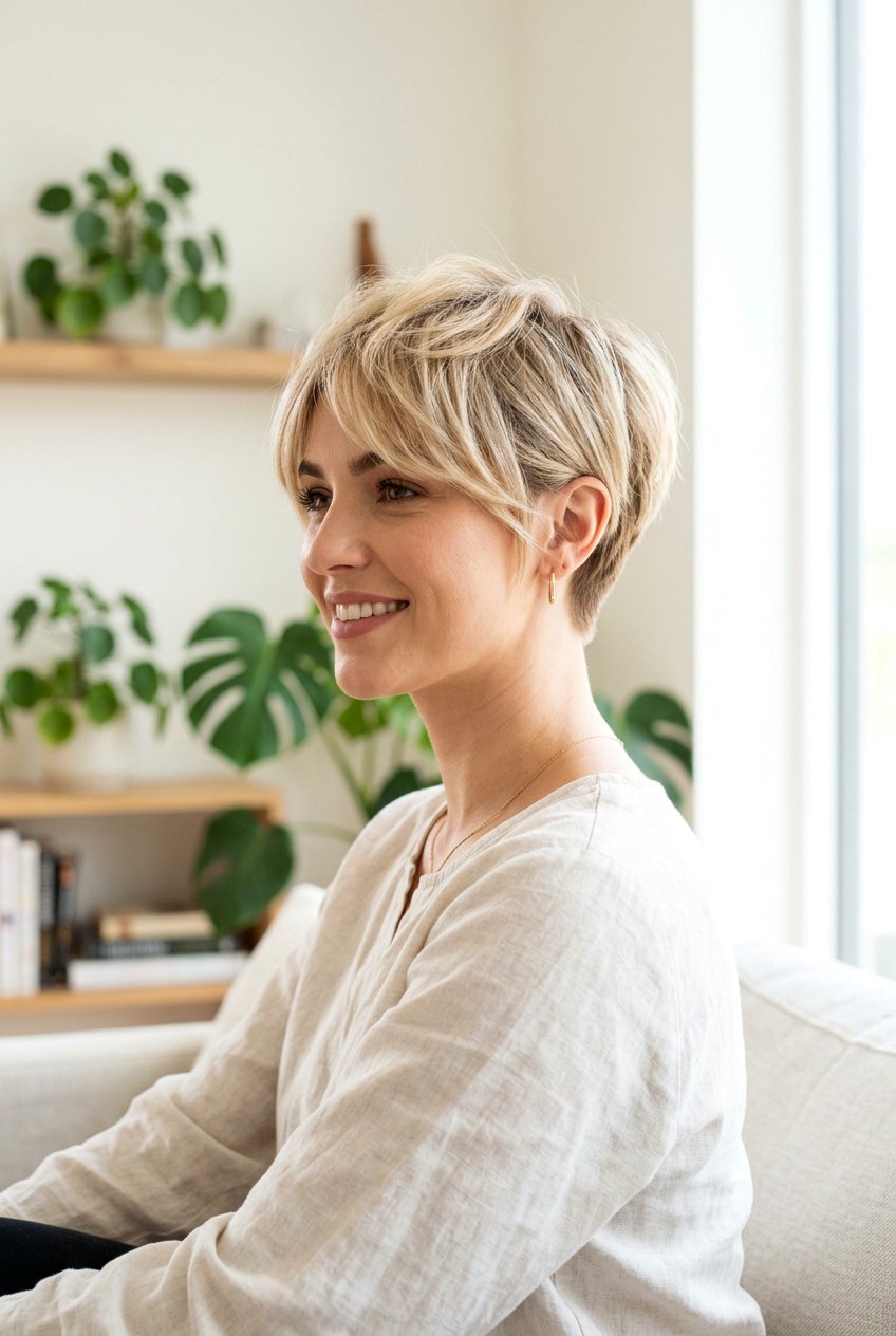 Long Tapered Pixie Haircut With Side Fringe - 20 long tapered pixie haircut - 20 long tapered pixie haircut