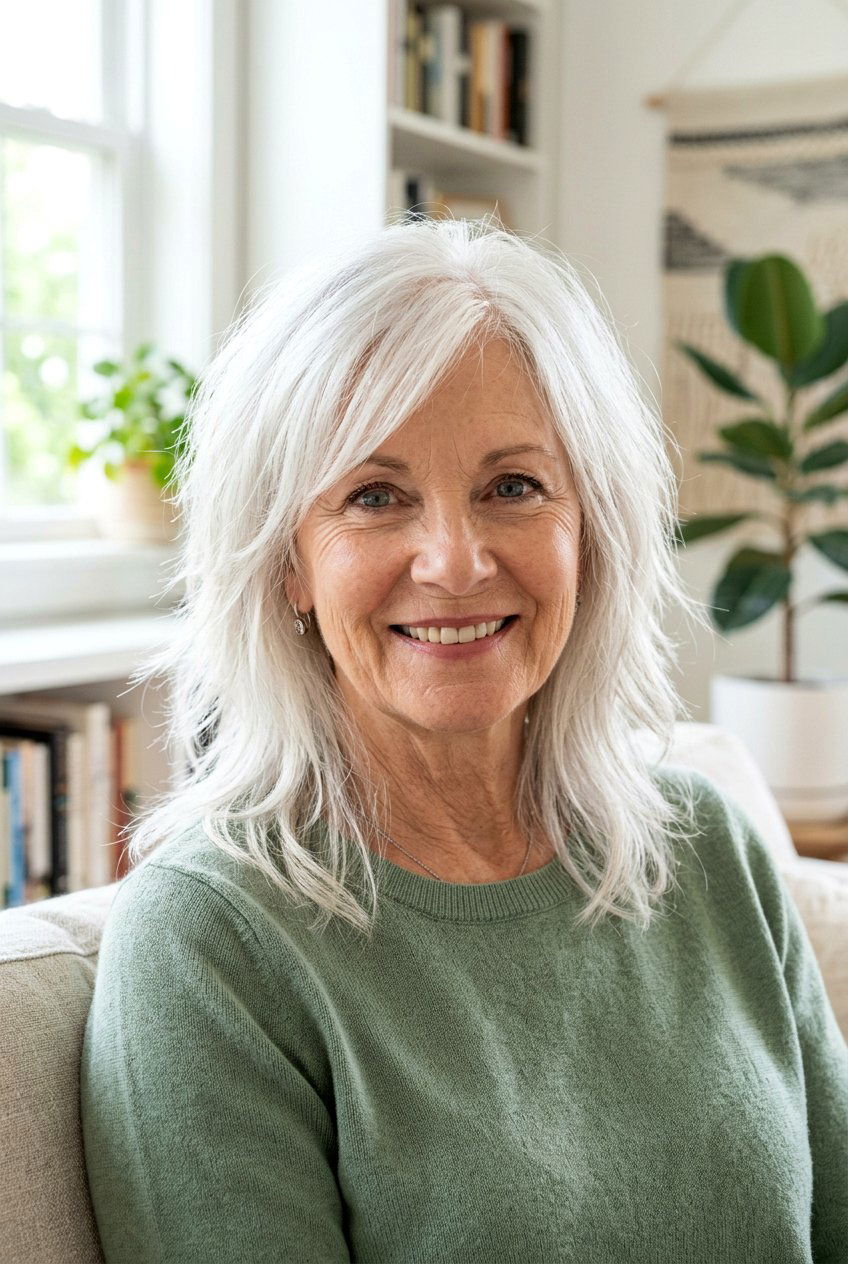 20 Most Flattering Long Haircut for Women Over 70 Ideas