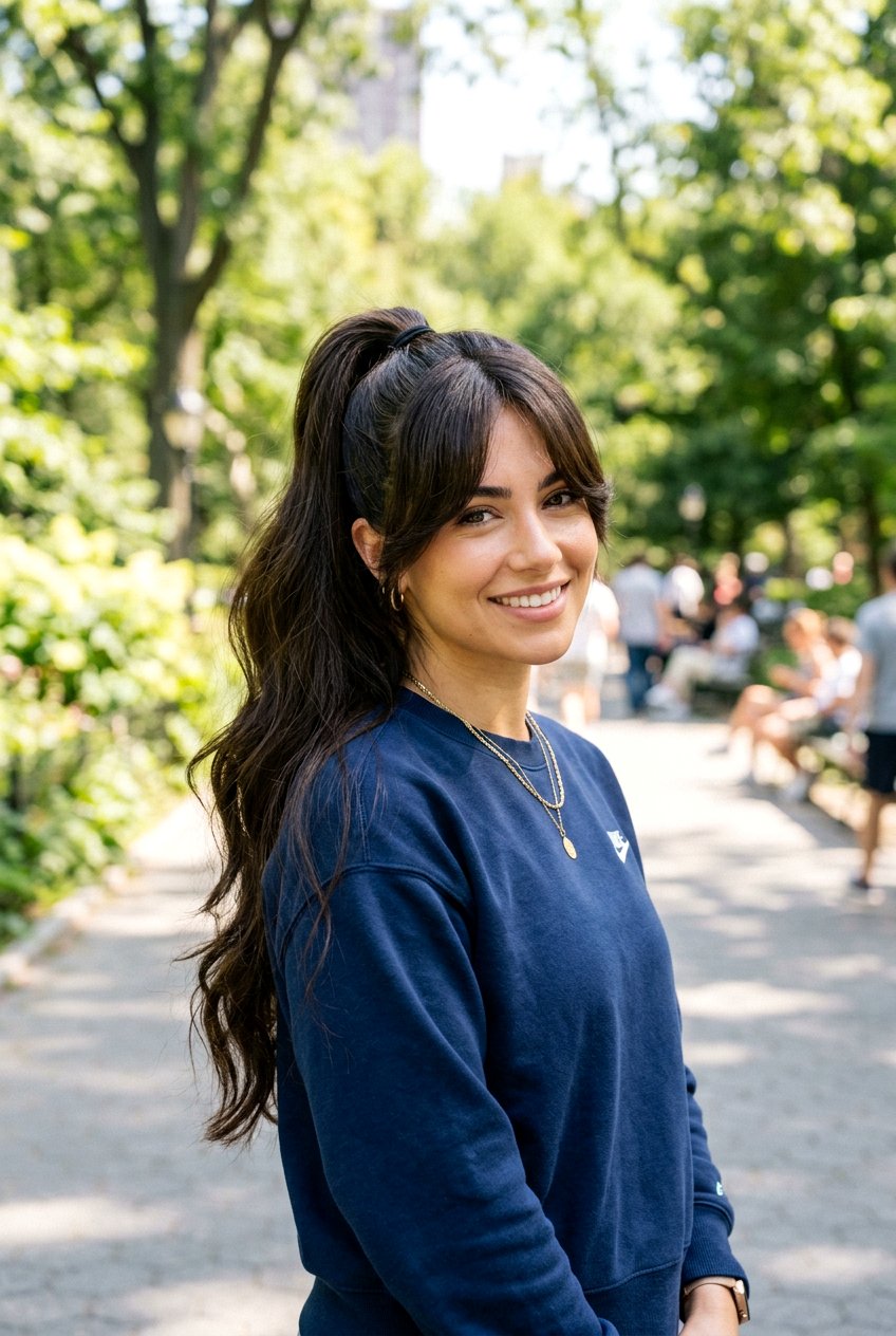 Long Thick Hair With Curtain Bangs Ponytail - 20 long thick hair with curtain bangs - 20 long thick hair with curtain bangs