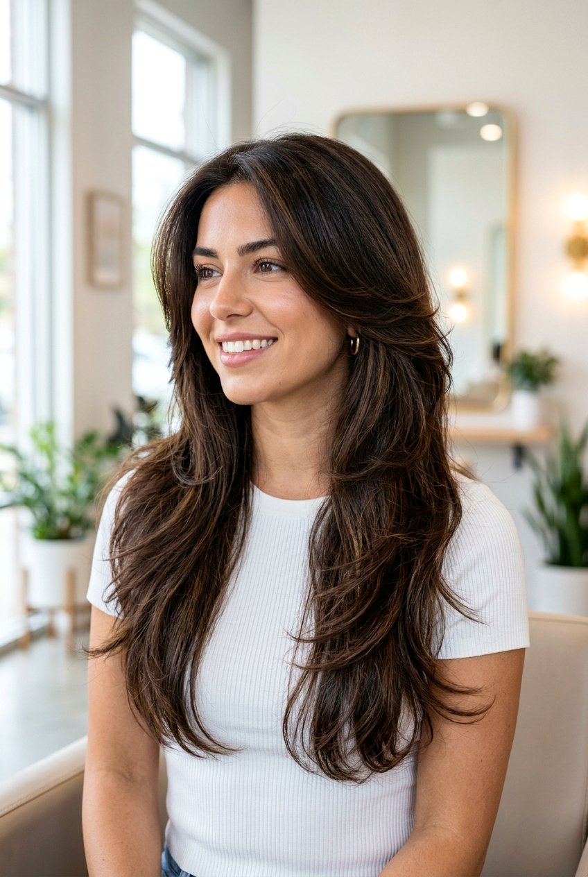 Long Thick Hair With Feathered Layers - 20 best long haircut for thick hair - 20 best long haircut for thick hair