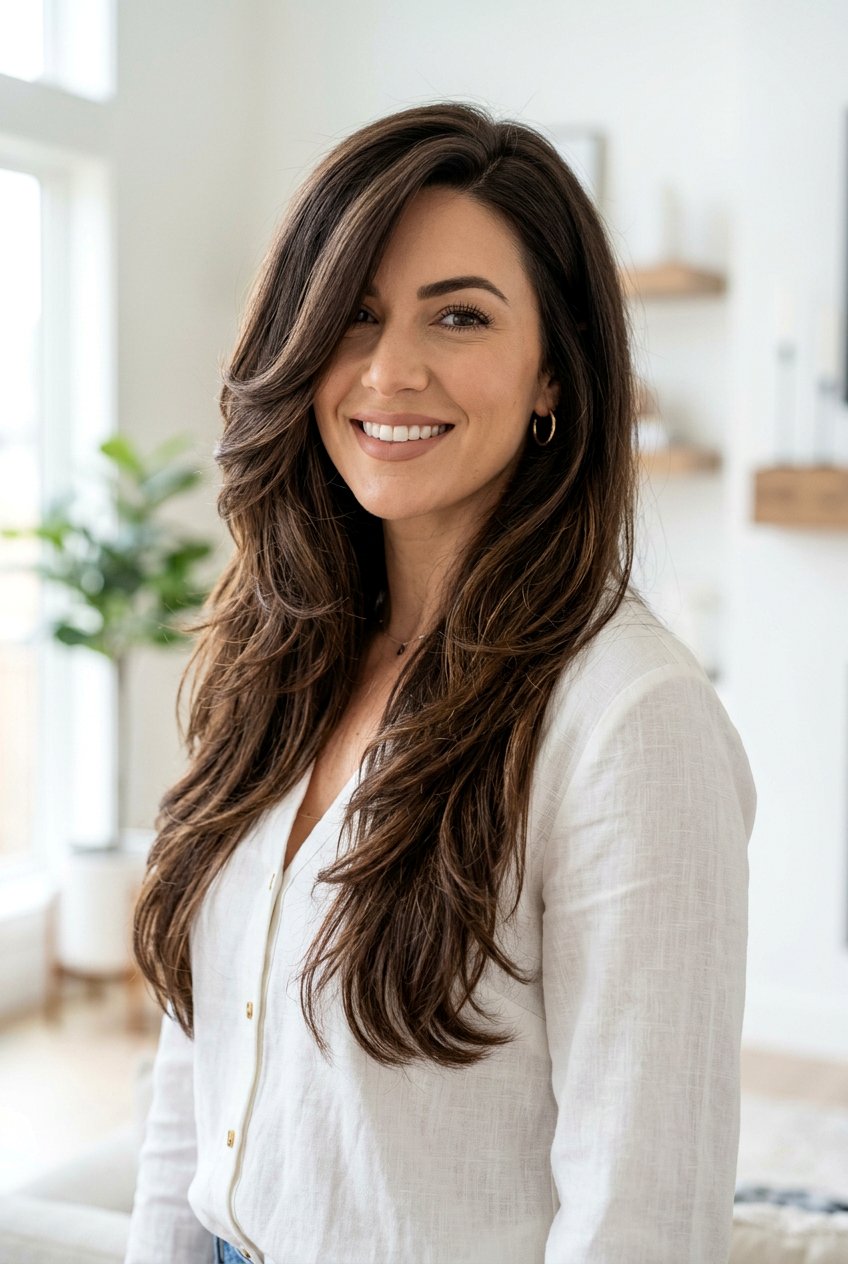 Long Thick Hair With Side Part Layers - 20 best long haircut for thick hair - 20 best long haircut for thick hair