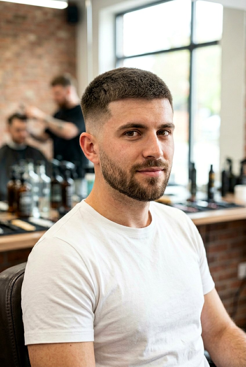 Long Top Crew Cut - 20 mens haircut for round chubby face - 20 men’s haircut for round chubby face